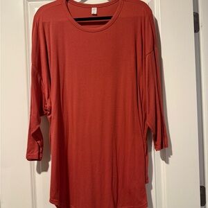 Old Navy Women's Long Sleeve Top in Rust Red